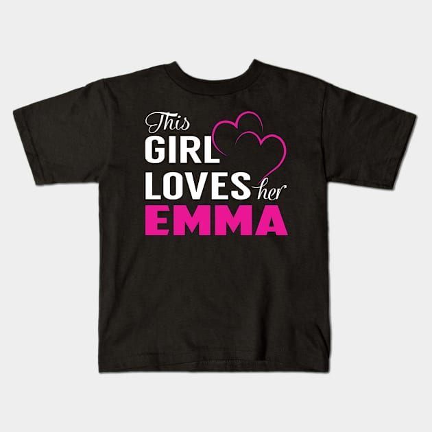 This Girl Loves Her EMMA Kids T-Shirt by TamekiaLuczakmv